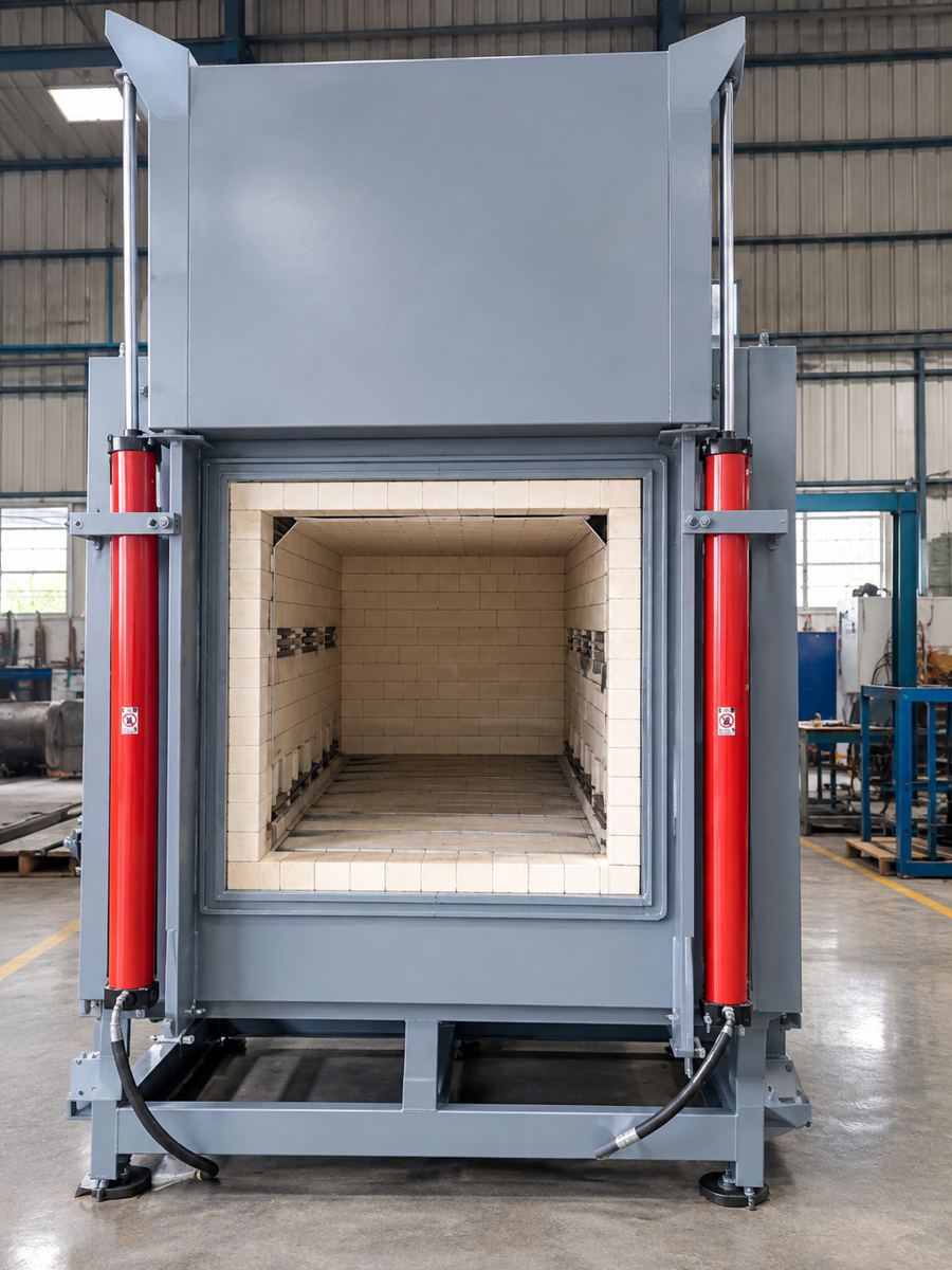 Sealed quench furnace with brick-lined chamber